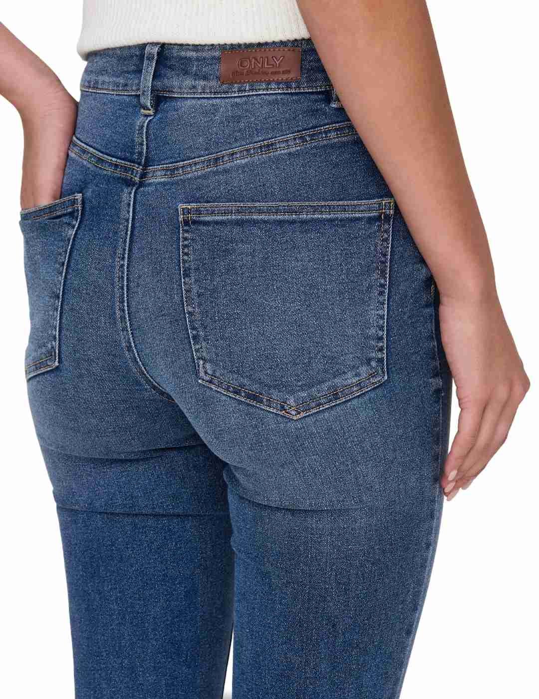 Pantalón vaquero Only Willow slim azul tiro medio para mujer