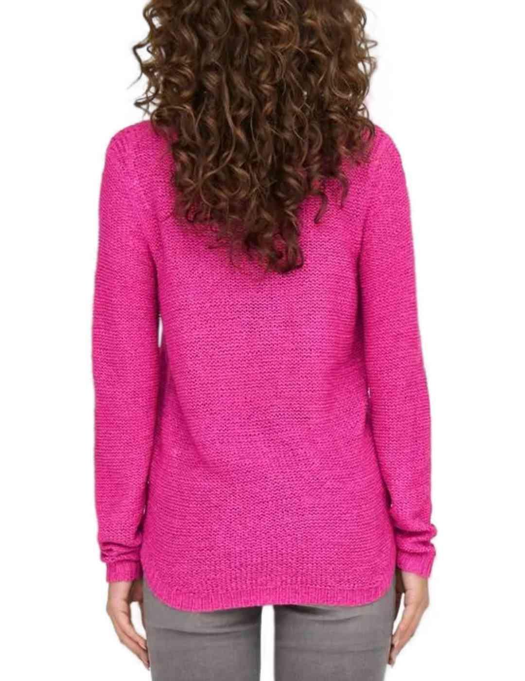 Jersey Only Geena rosa fucsia de punto troquelado para mujer