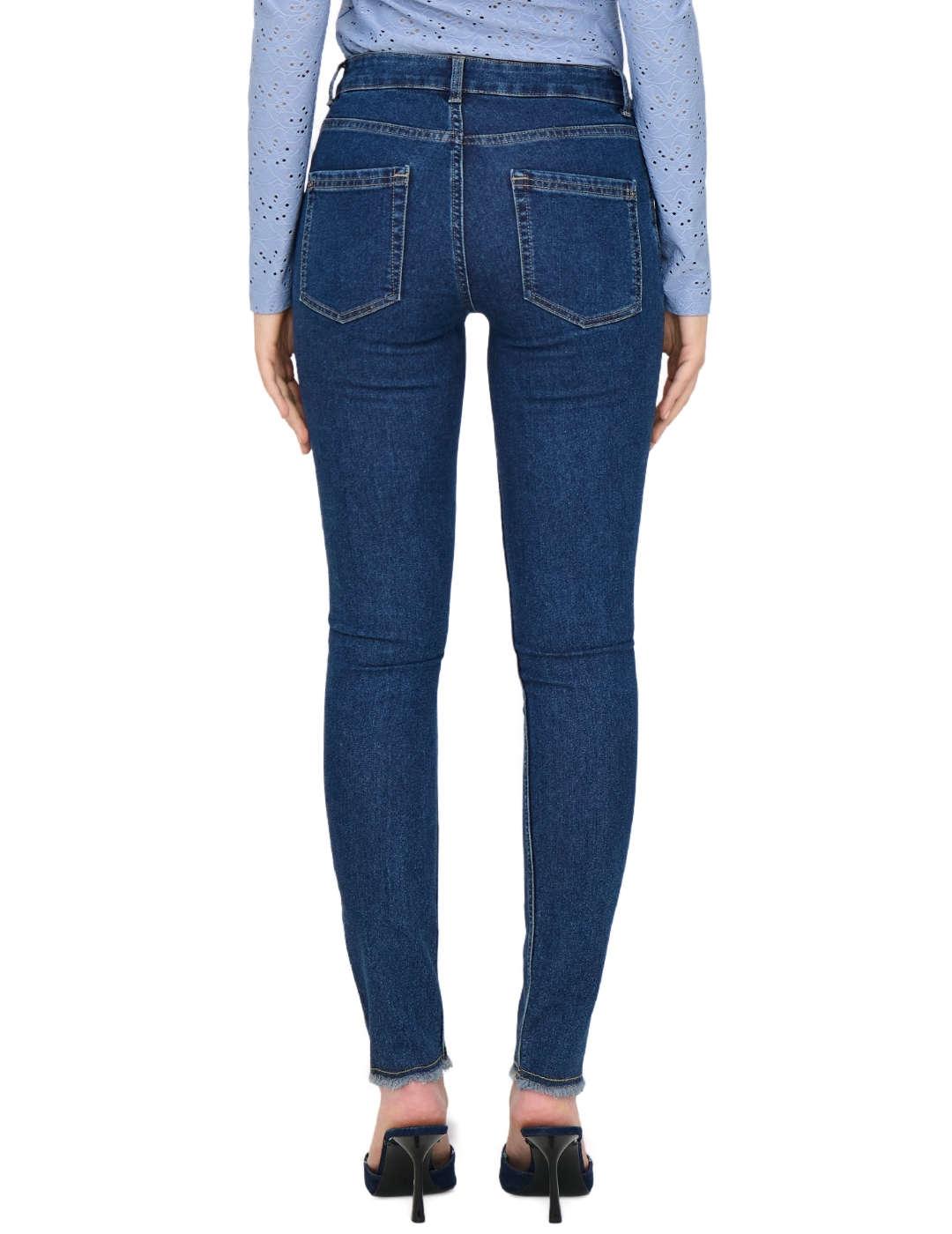 Pantalón vaquero Only Hush skinny azul oscuro para mujer