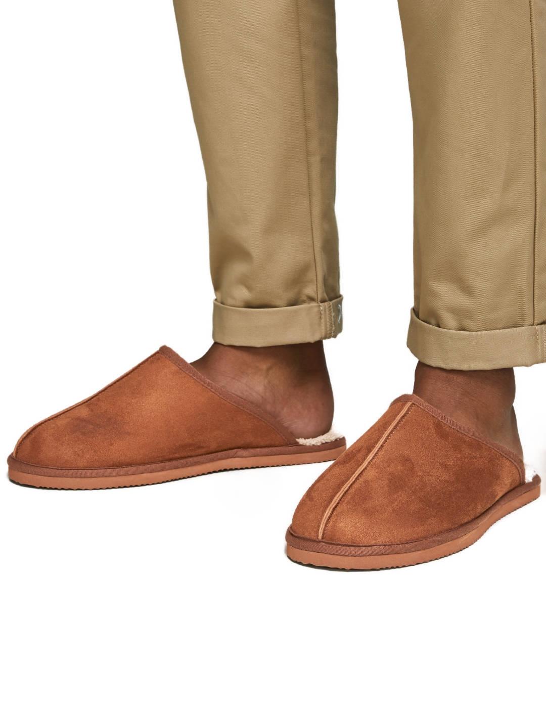 Zapatilla de casa Jack&Jones Dudely camel para hombre