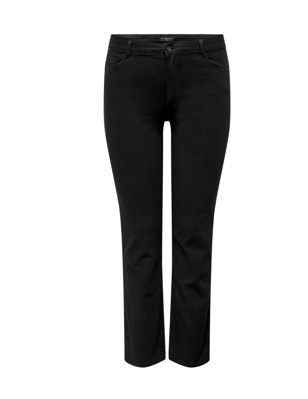 Pantalón vaquero Only Carmakoma negro straight para mujer