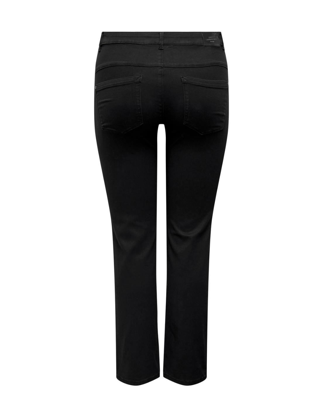 Pantalón vaquero Only Carmakoma negro straight para mujer