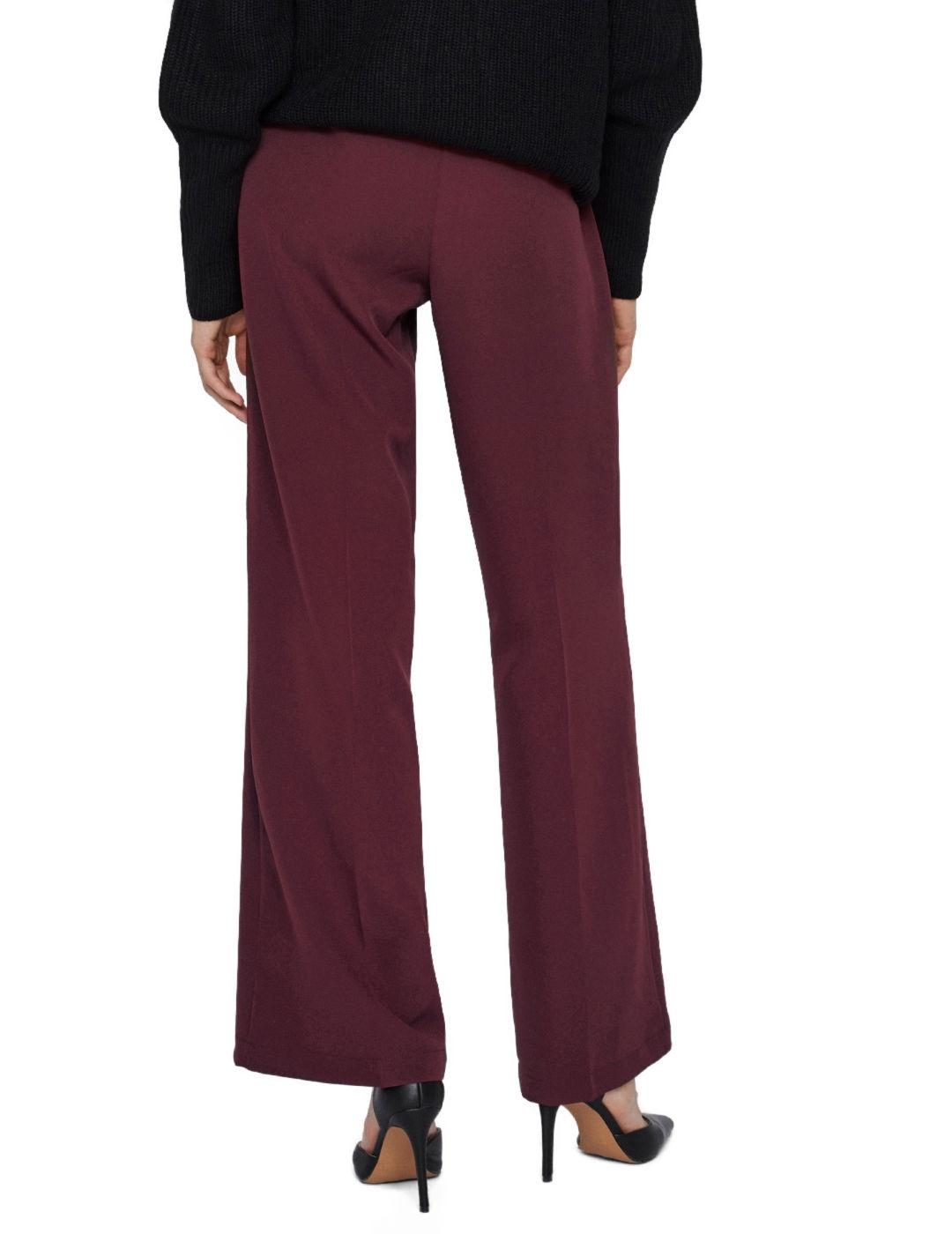 Pantalón Vila Sosa granate de traje regular fit para mujer