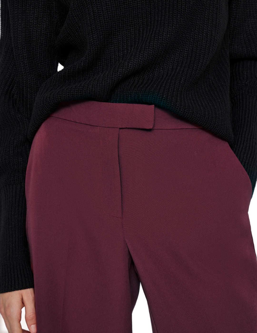 Pantalón Vila Sosa granate de traje regular fit para mujer