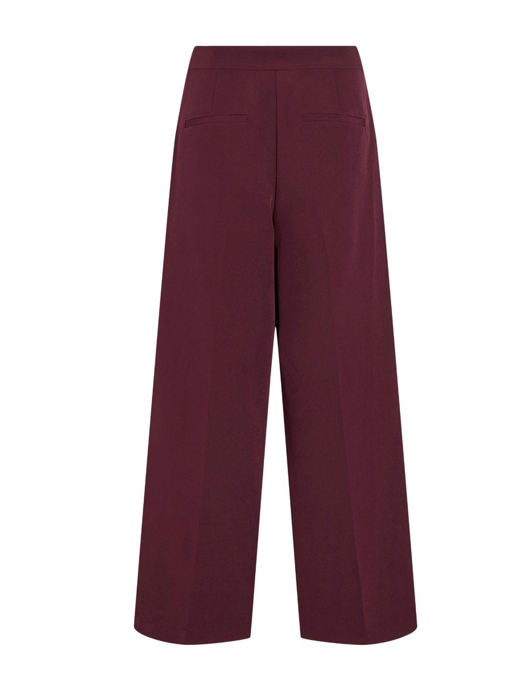 Pantalón Vila Sosa granate de traje regular fit para mujer