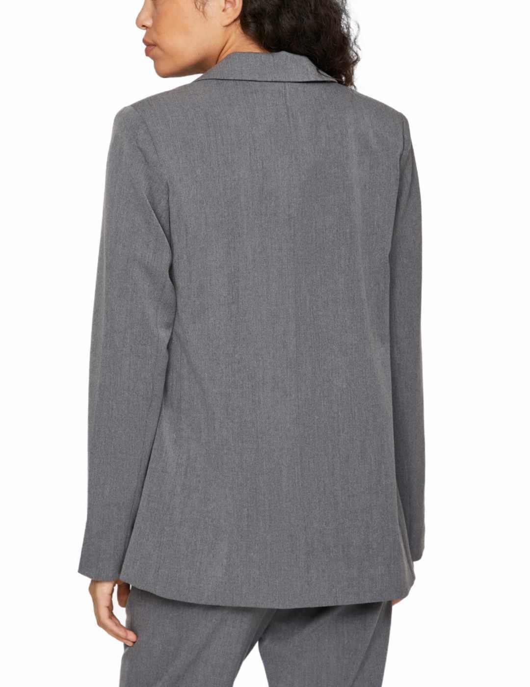 Chaqueta blazer Vila Arone gris oscuro loose fit para mujer