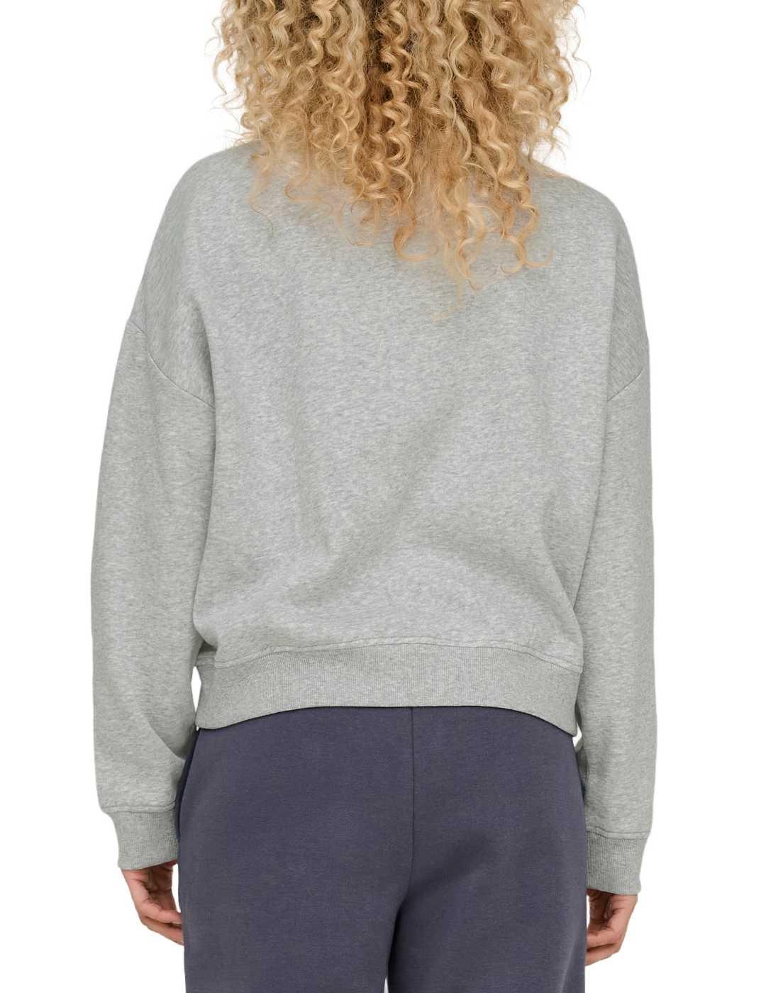 Sudadera Only Sweat gris San Diego sin capucha para mujer