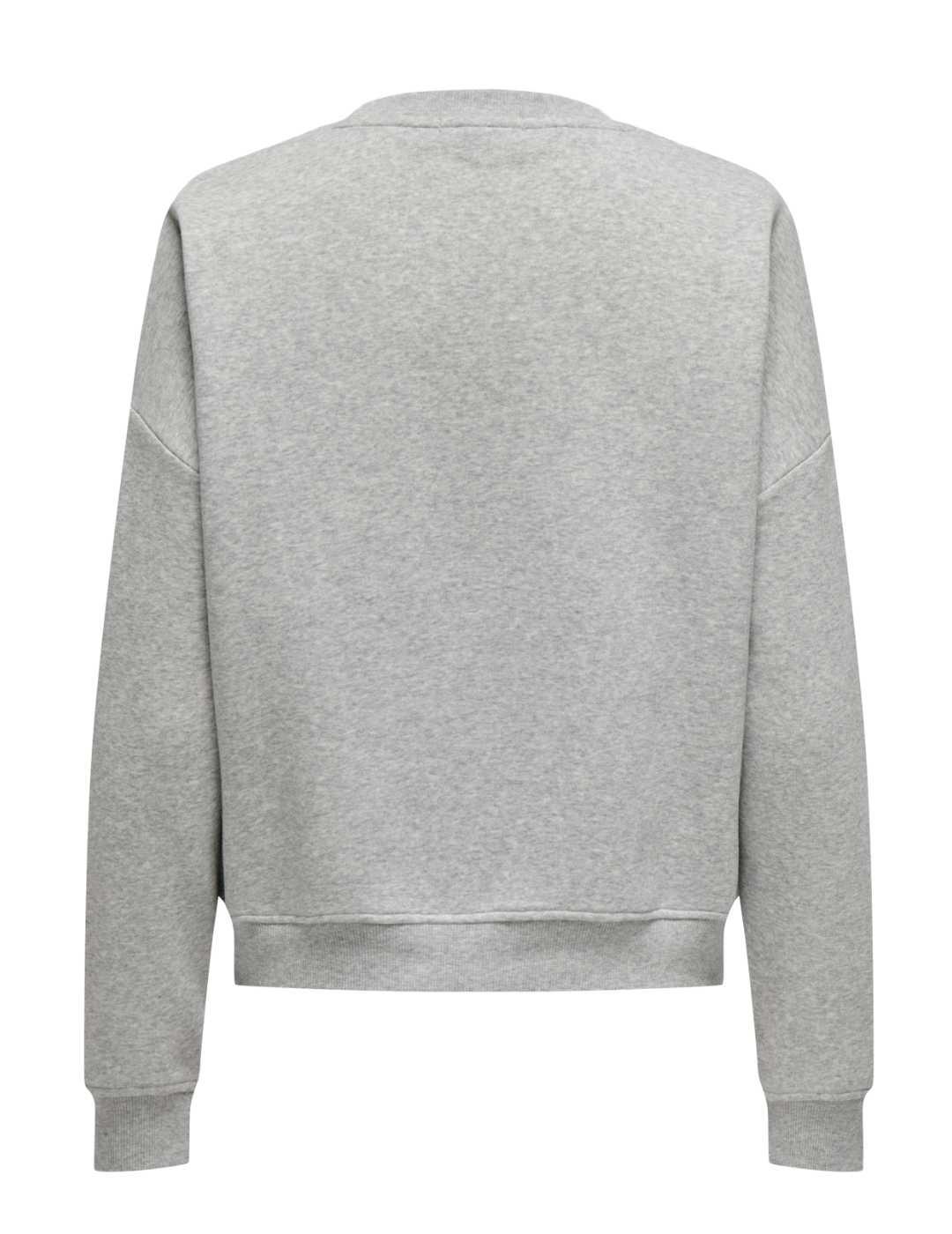 Sudadera Only Sweat gris San Diego sin capucha para mujer