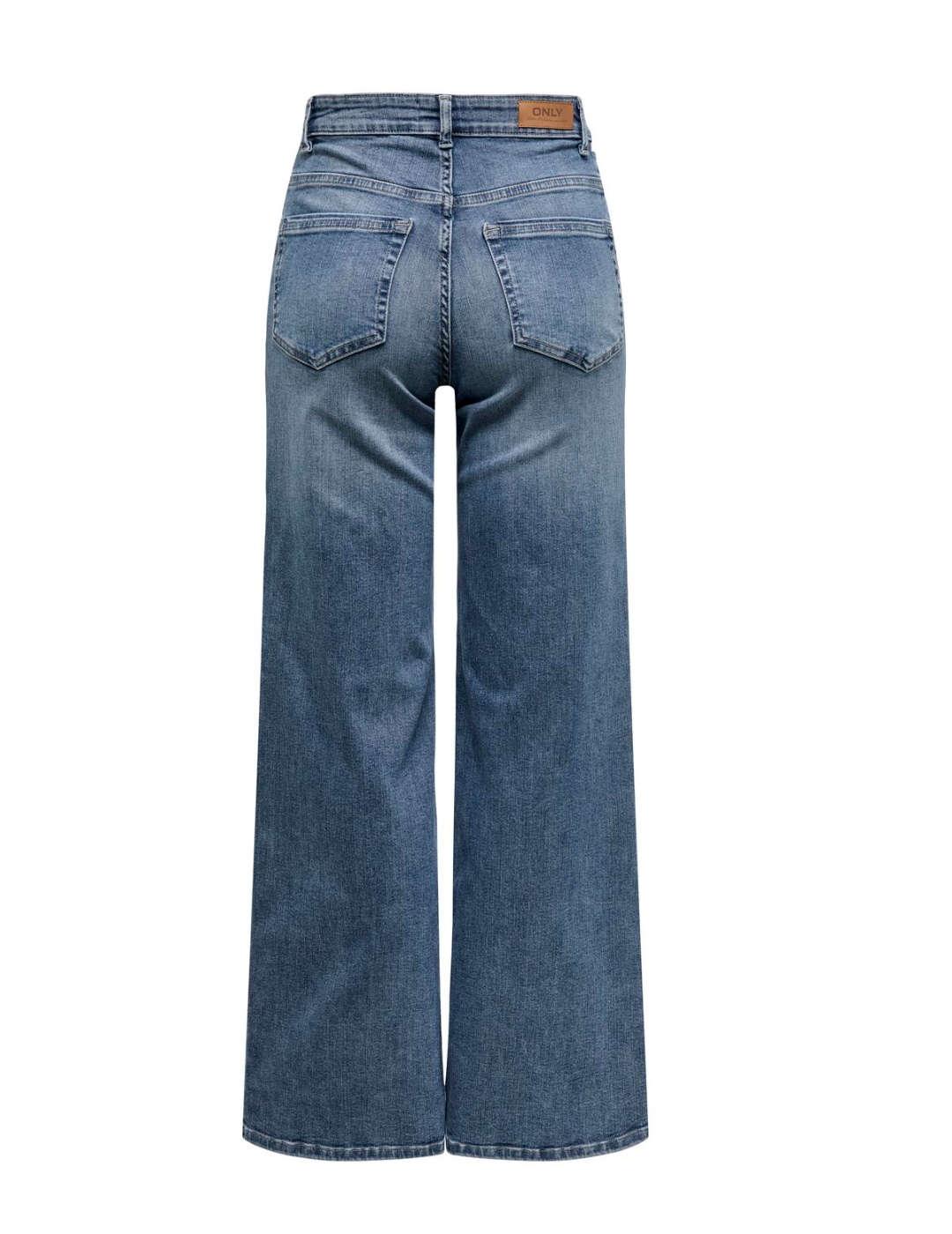 Pantalón vaquero Only Madison Blue Grey wide leg para mujer