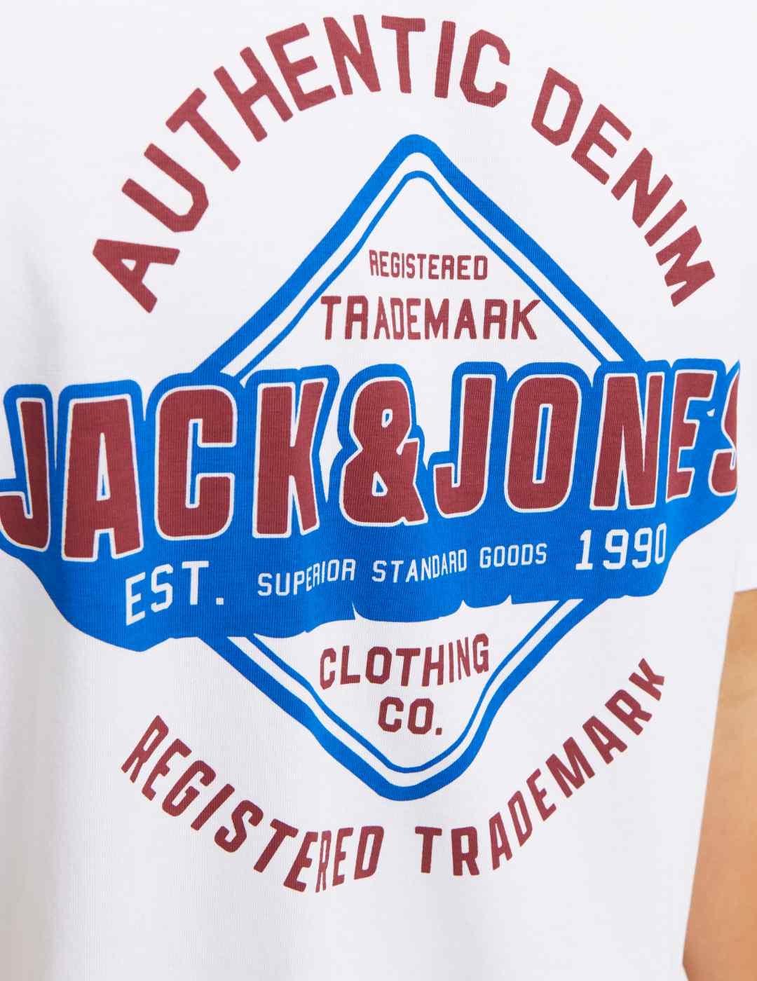 Camiseta Jack&Jones Logo blanco manga corta para hombre