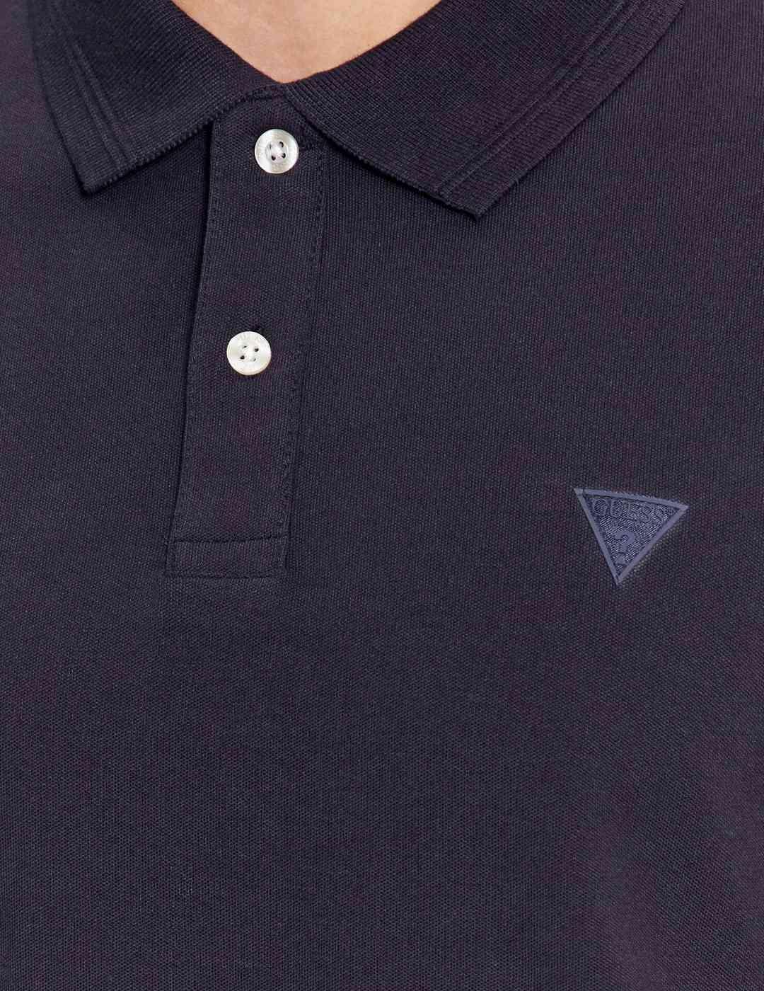 Polo Guess Stu marino manga larga para hombre