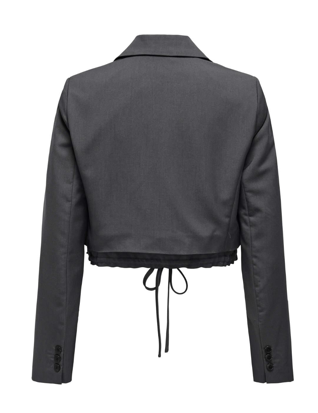 Chaqueta blazer cropped Only Lana gris oscuro para mujer