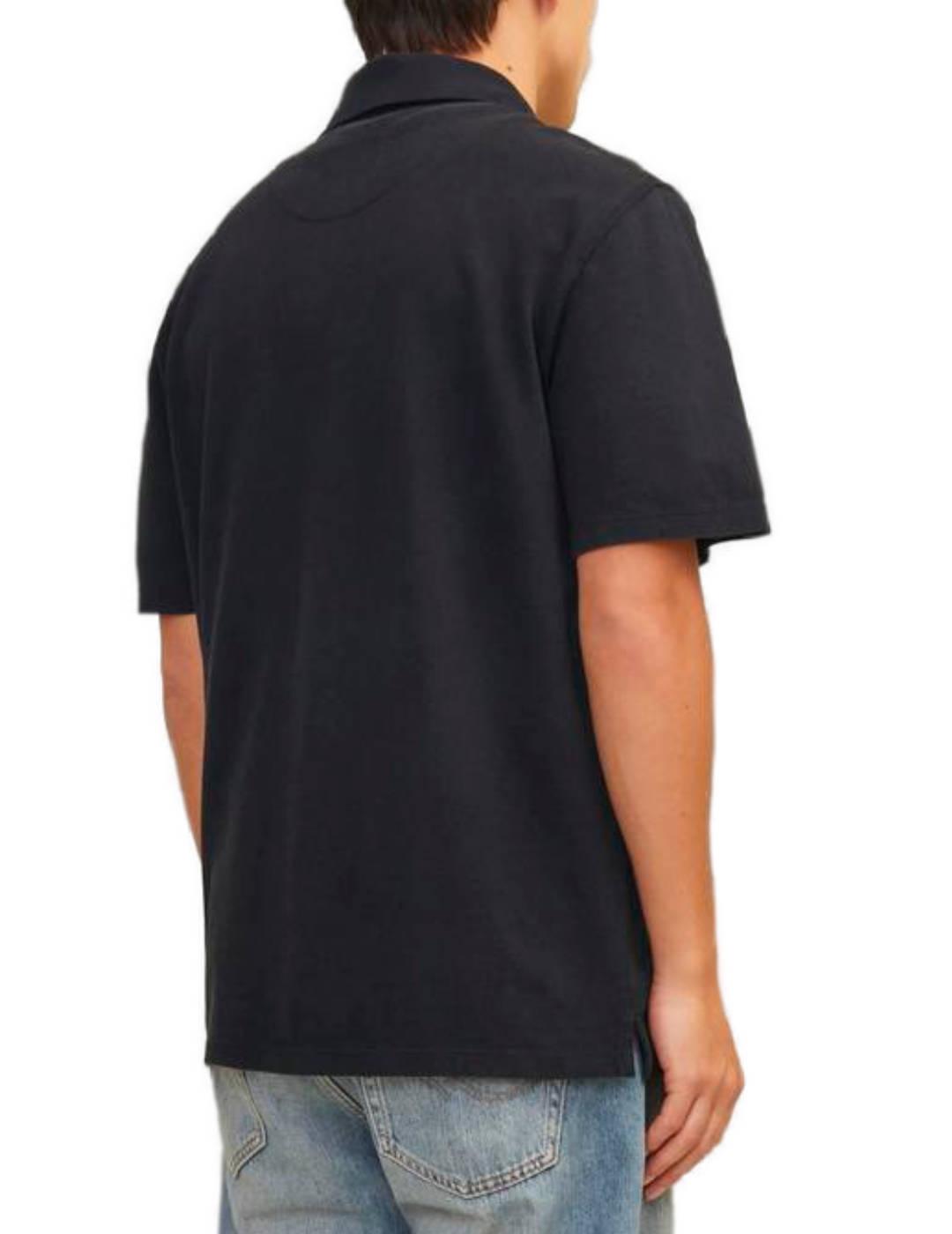 Polo Jack&Jones William negro manga corta para hombre