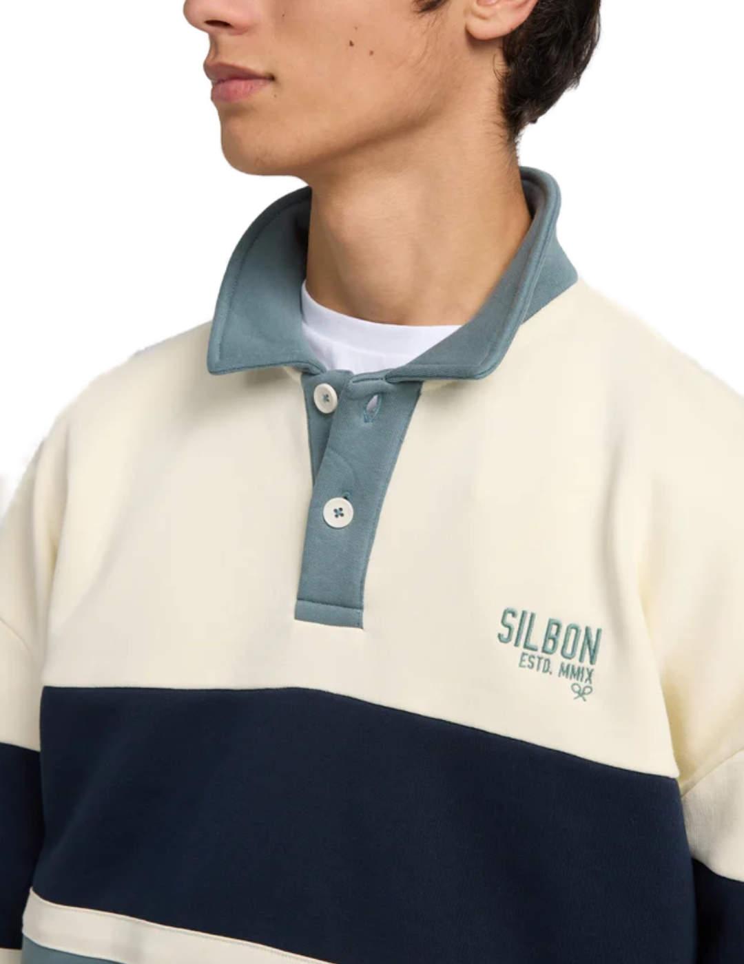 Sudadera Silbon special multicolor verde sin capucha hombre