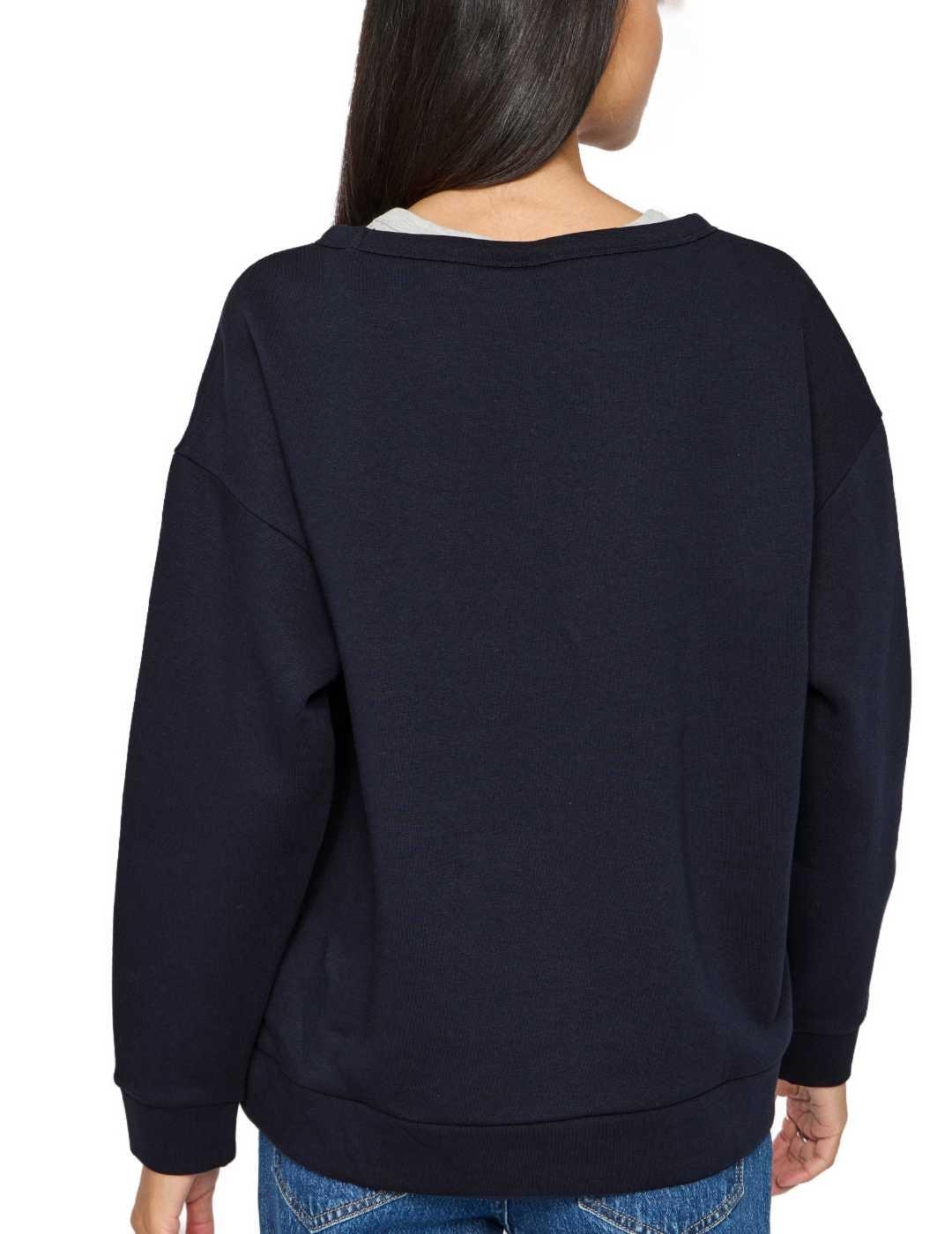 Sudadera Vila Maldea azul marino sin capucha para mujer