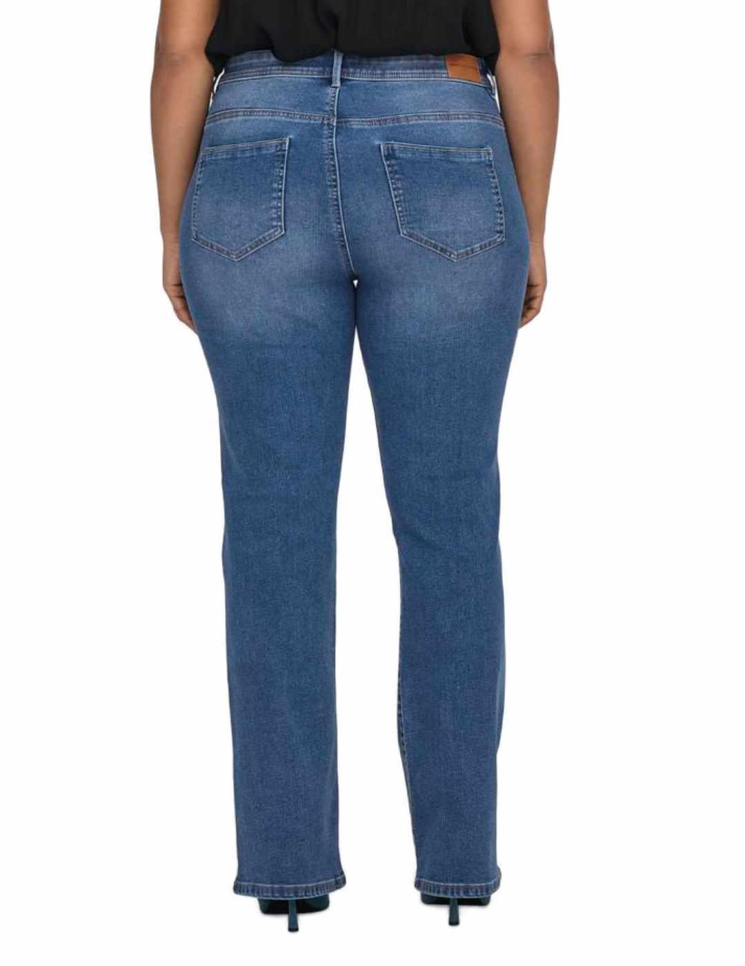 Pantalón vaquero Only Carmakoma Sally flared azul mujer