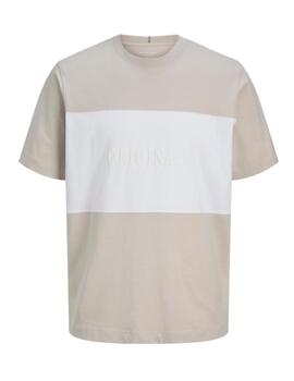 Camiseta Jack&Jones Junior Margate beige manga corta niño