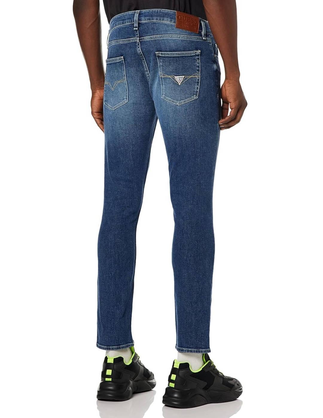 Pantalón vaquero Guess Chris azul marino skinny para hombre