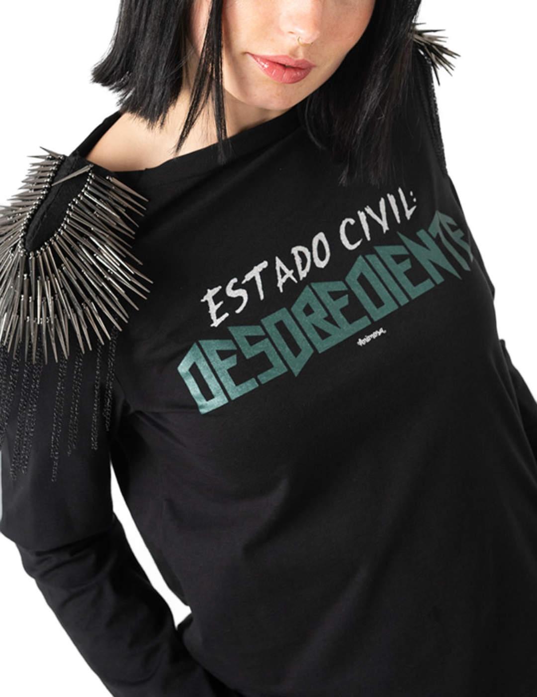 Camiseta Animosa Estado Civil desobediente manga larga mujer