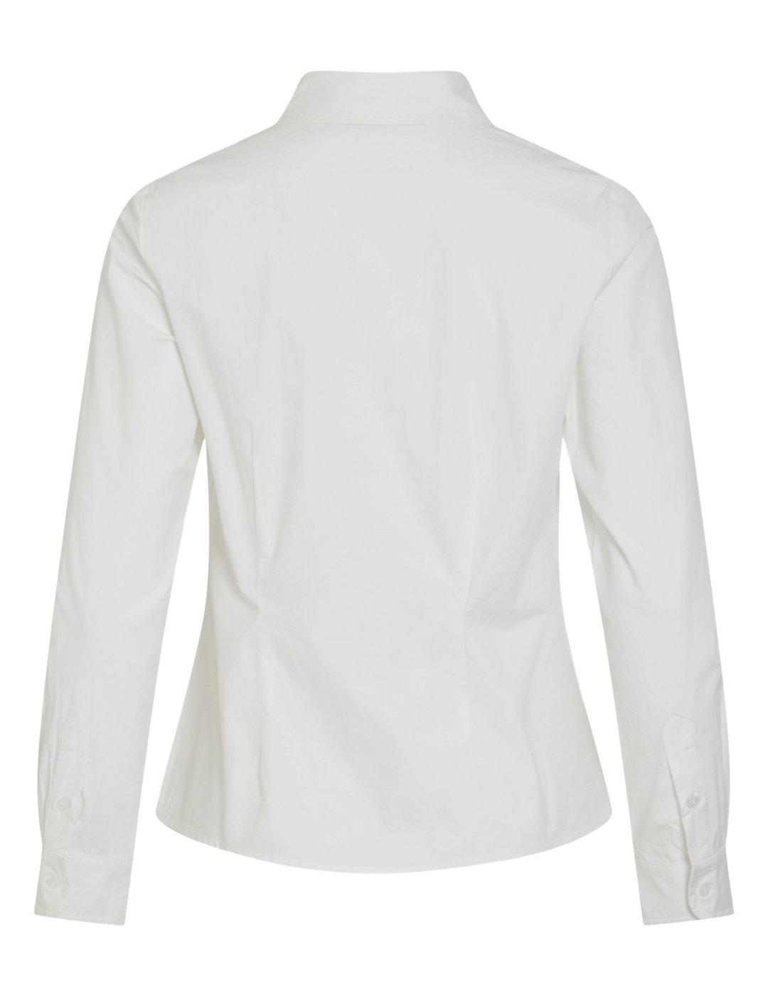 Camisa básica Vila Alma blanca slim para mujer