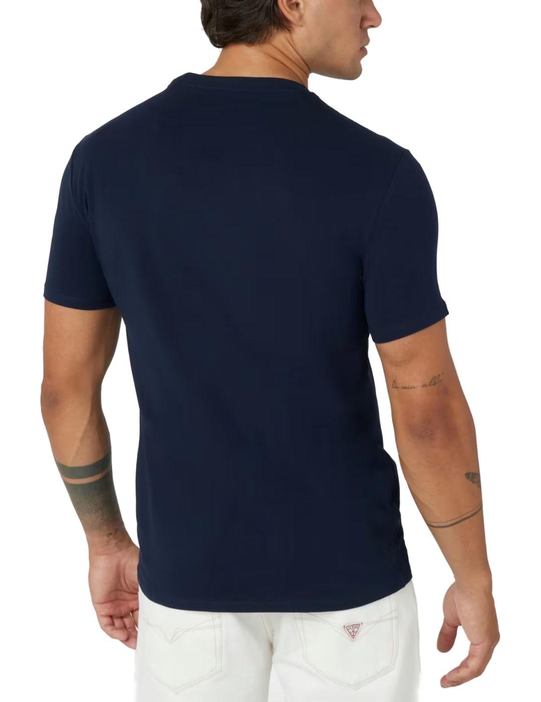 Camiseta Guess Core azul marino manga corta para hombre