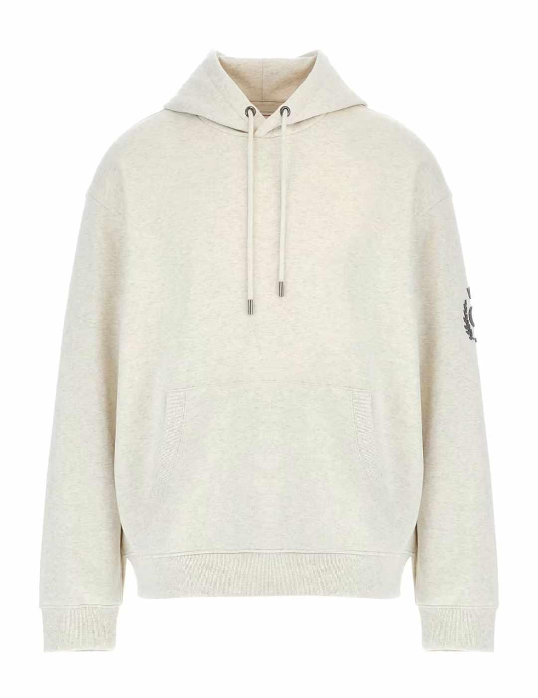 Sudadera Guess Chenille beige claro con capucha para hombre