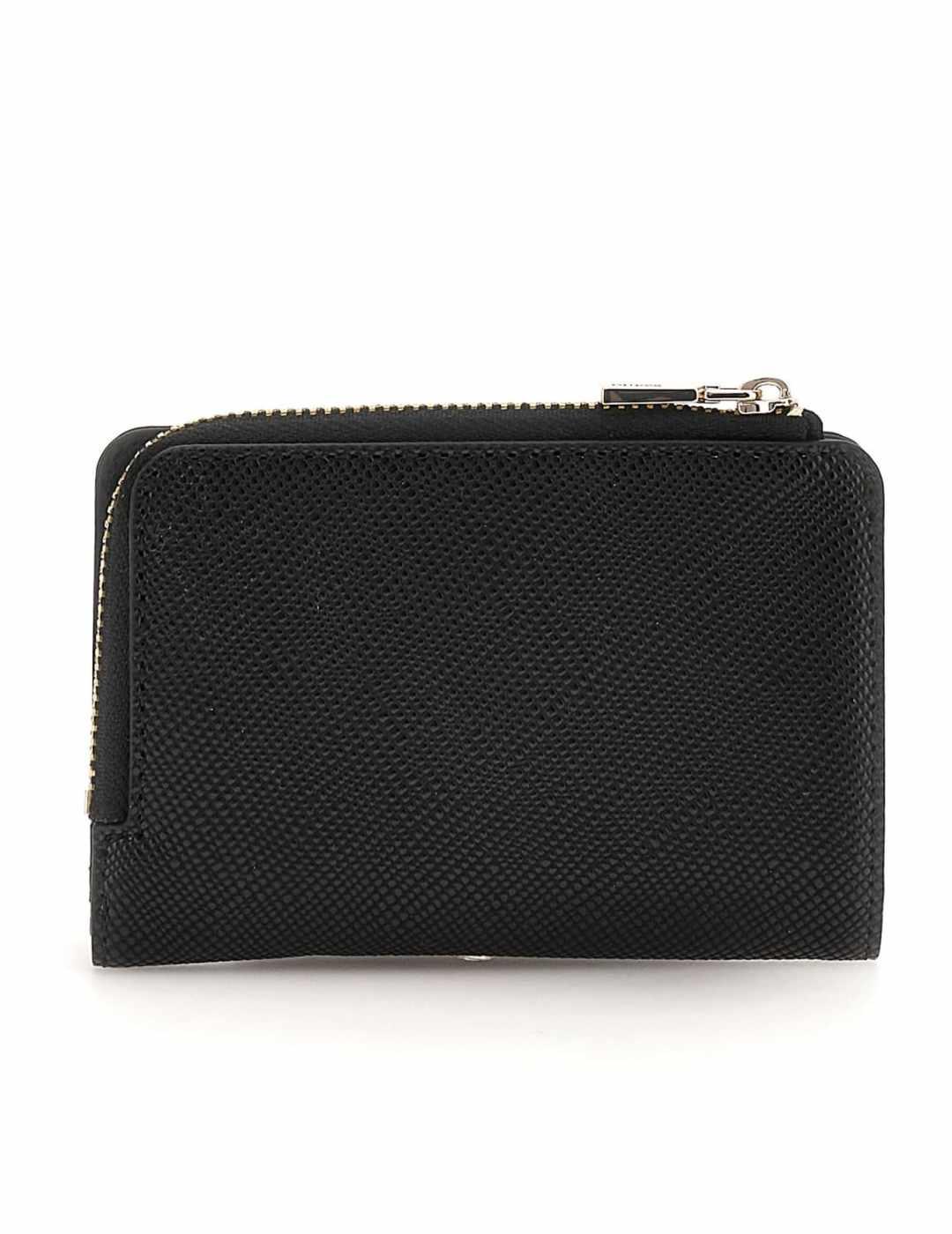 Cartera Guess Laurel negro motivo saffiano para mujer