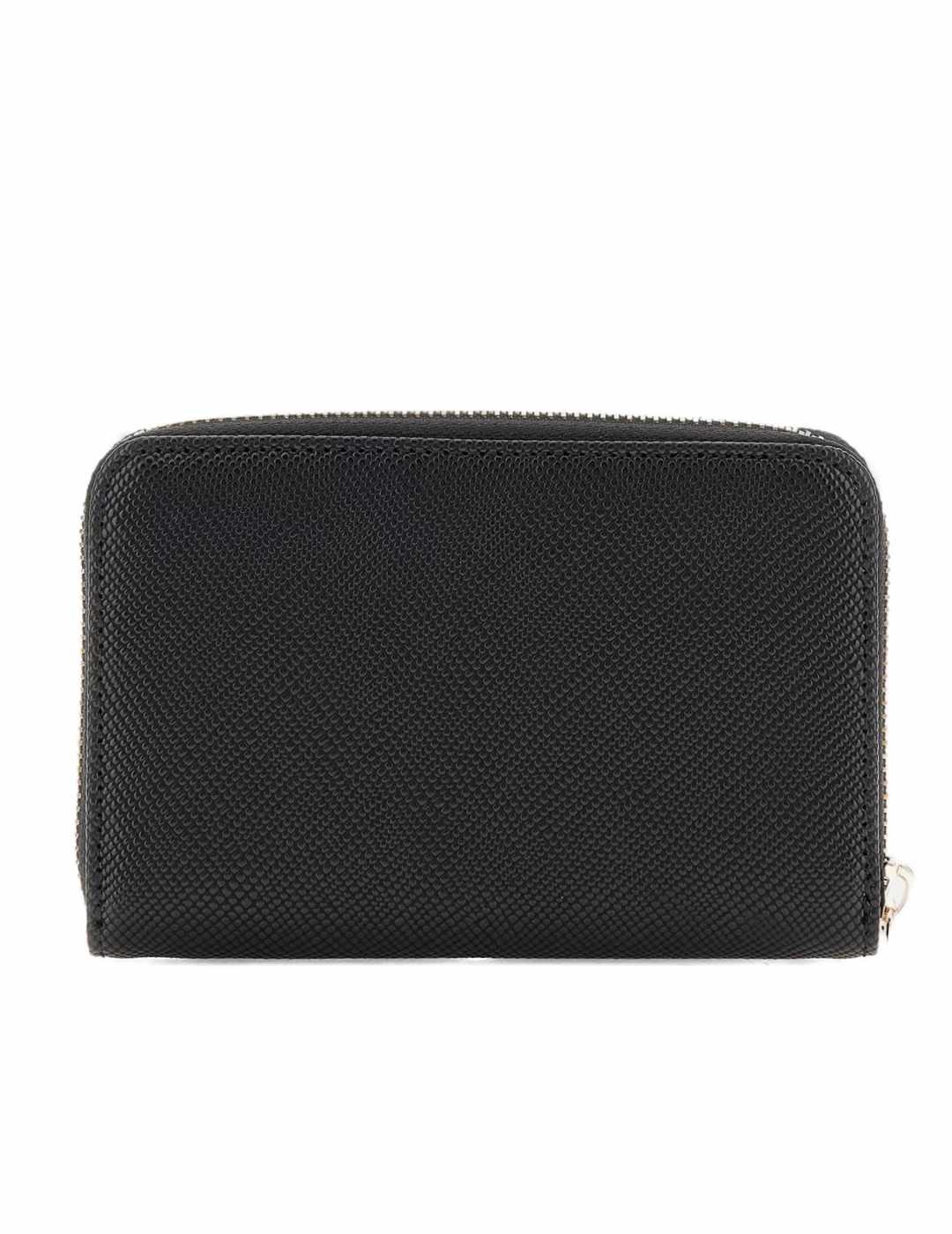 Cartera Guess Laurel negro motivo saffiano para mujer