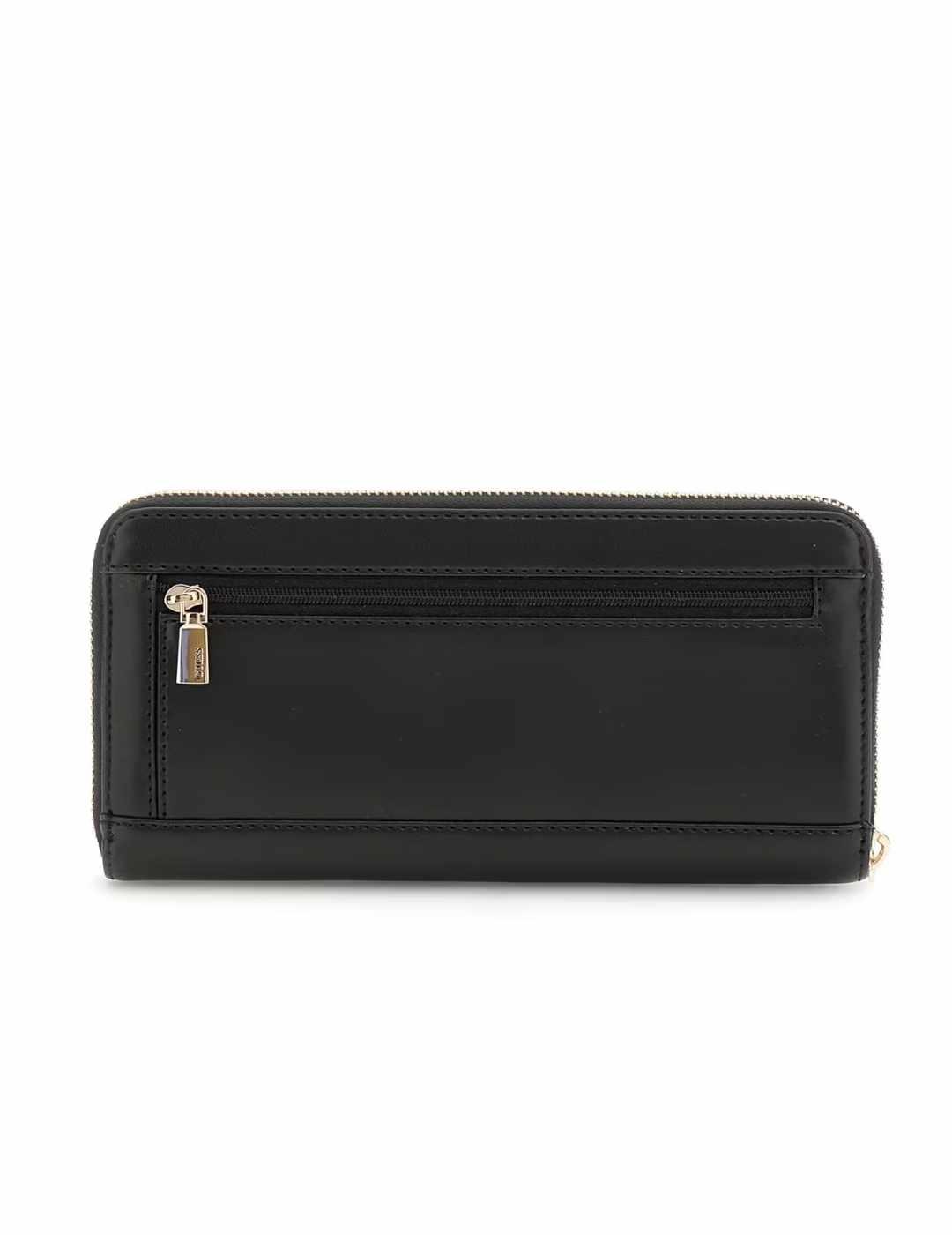 Cartera alargada Guess Laurel negro con colgador para mujer