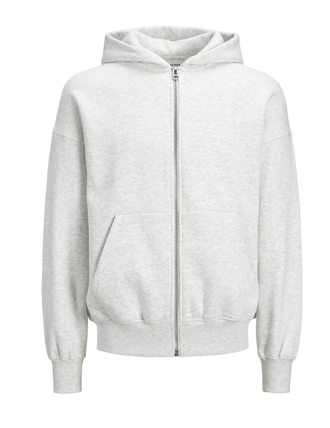 Sudadera Jack&Jones Urban gris claro cremallera para hombre