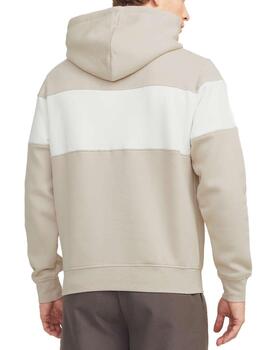 Sudadera Jaxk&Jones Vesterbro beige color block de hombre