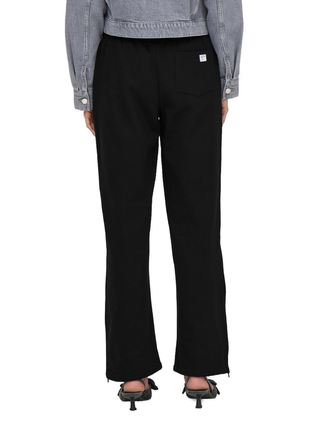 Pantalón jogger Only Elliot negro wide leg para mujer