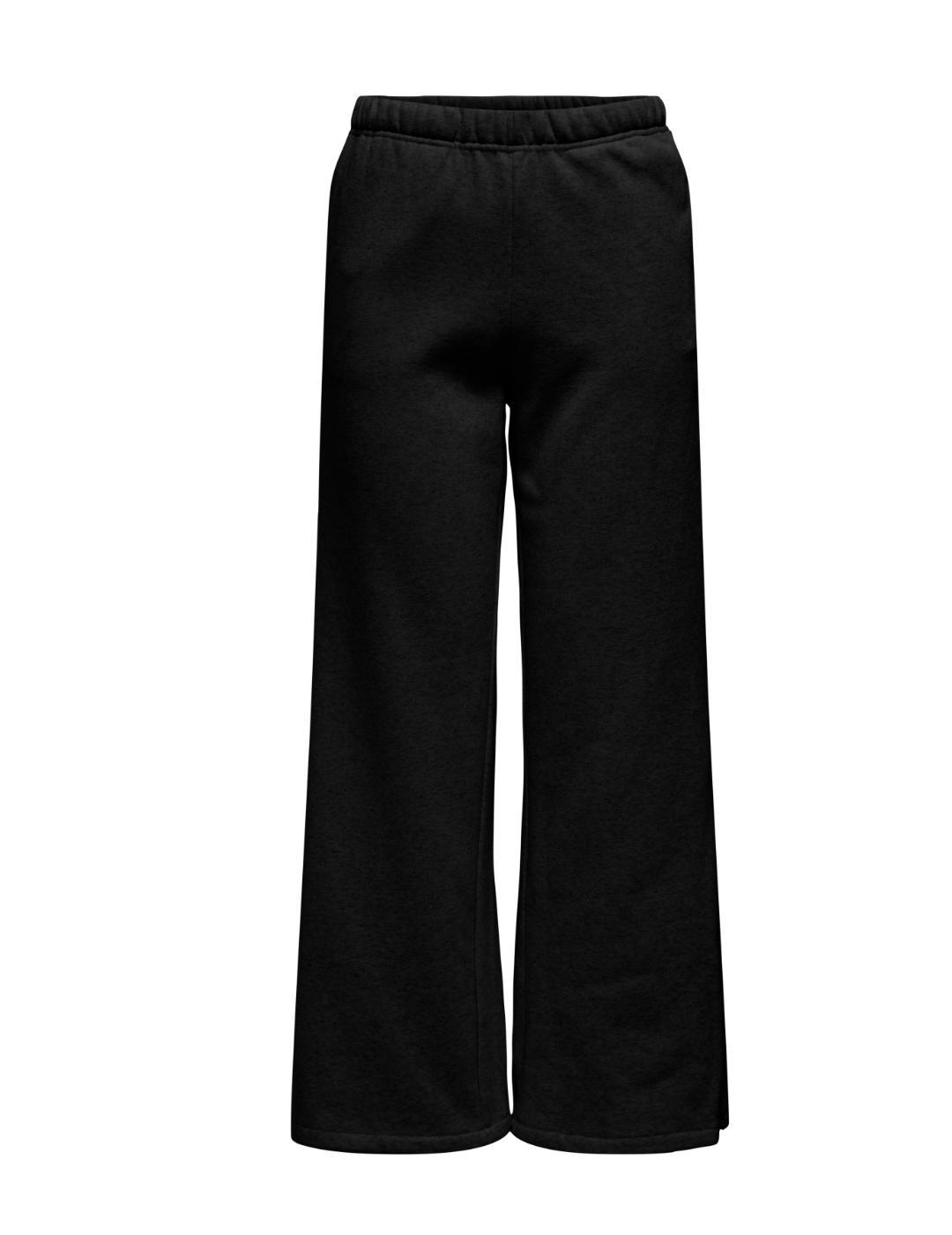 Pantalón jogger Only Elliot negro wide leg para mujer