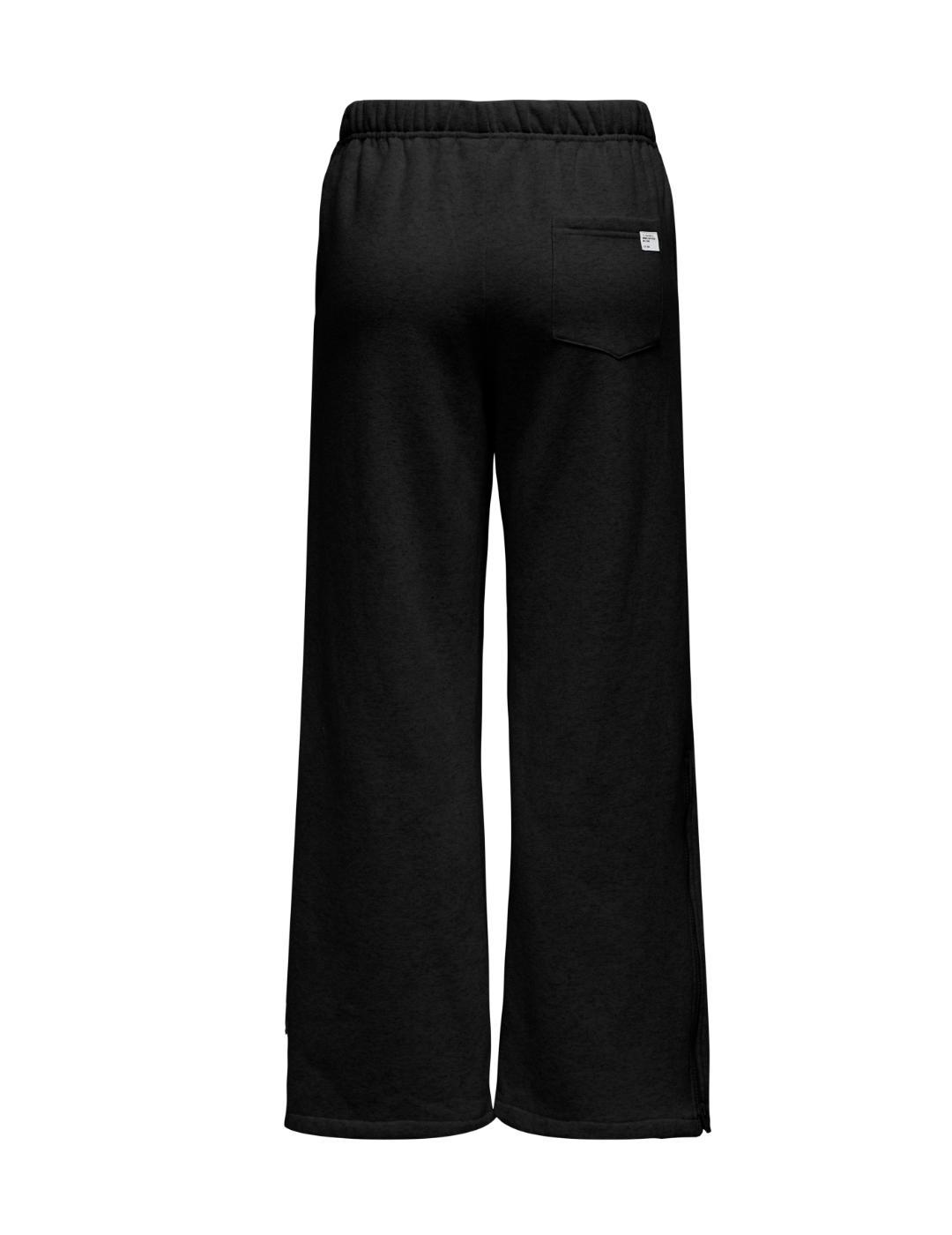 Pantalón jogger Only Elliot negro wide leg para mujer