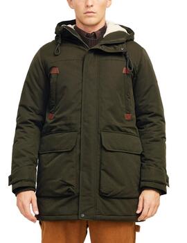 Parka Jack&Jones Polar verde borreguillo para hombre