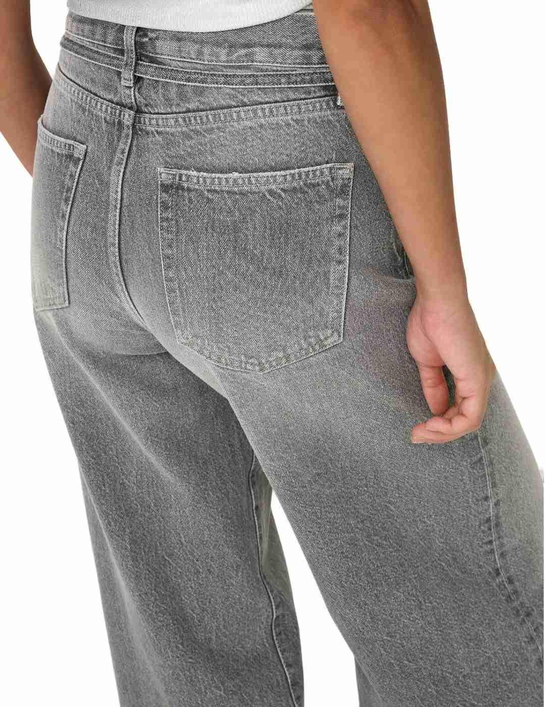 Pantalón vaquero Only Gianna gris medio balloon para mujer