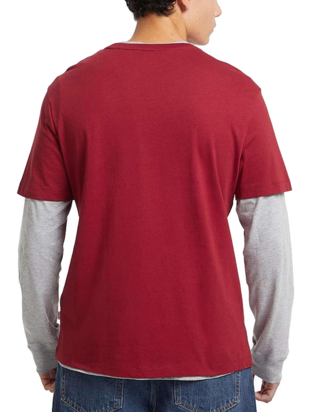 Camiseta Guess Jeans American rojo manga corta para hombre