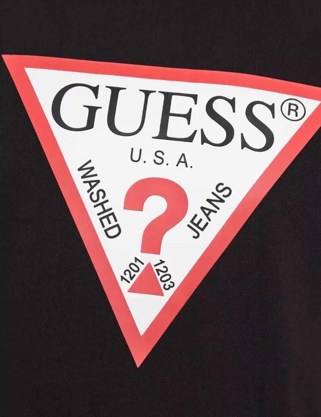 Camiseta Guess Original negro manga corta logo para hombre