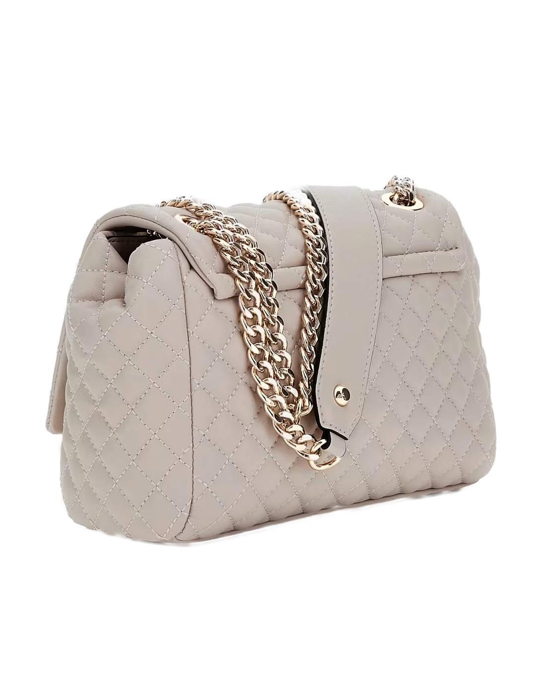 Bolso Guess Rianne xbody blanco roto guateado para mujer