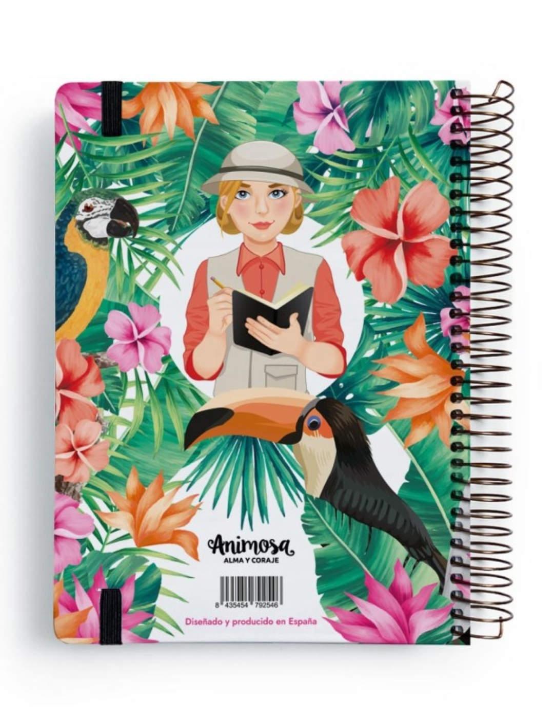 Agenda Animosa 2025 A5 Isabella Aventura tropical para mujer