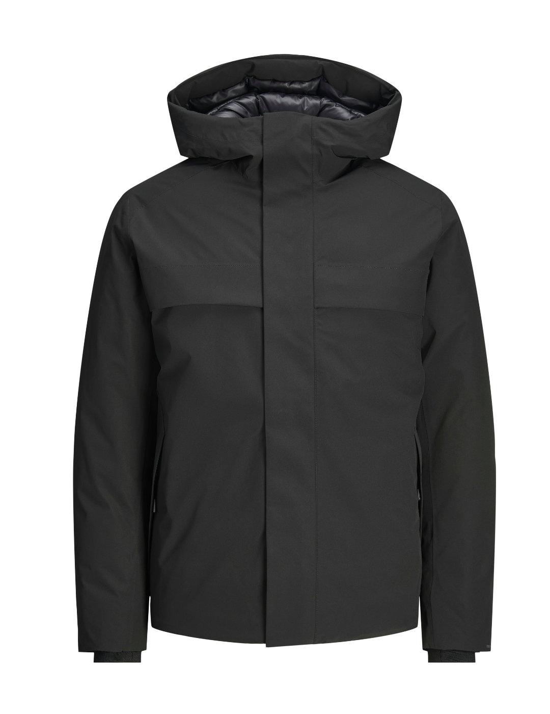 Cazadora Jack&Jones Blawave negro con capucha para hombre