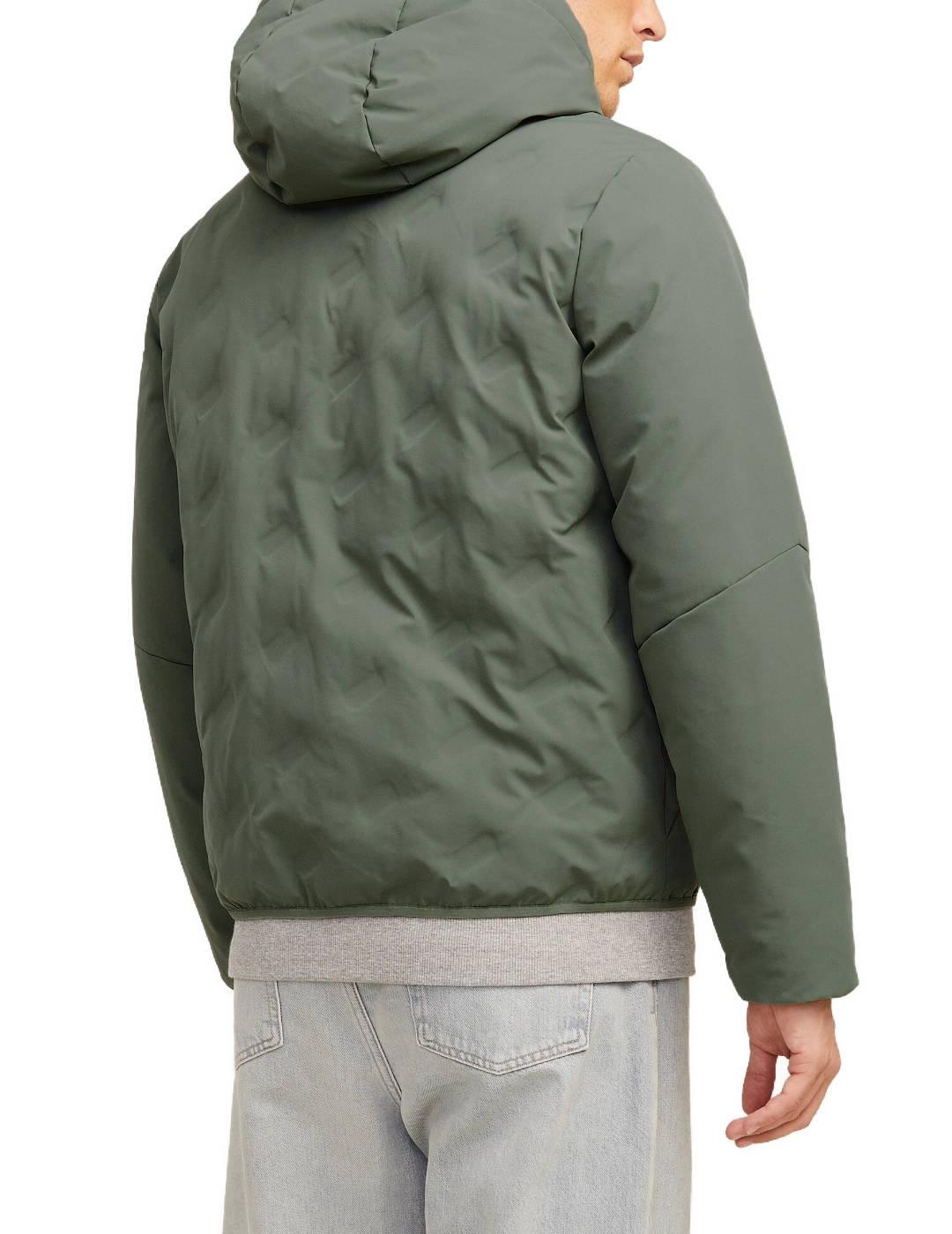 Chaqueta Jack&Jones Adam verde militar capucha para hombre