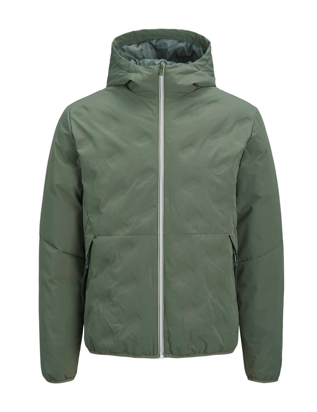 Chaqueta Jack&Jones Adam verde militar capucha para hombre