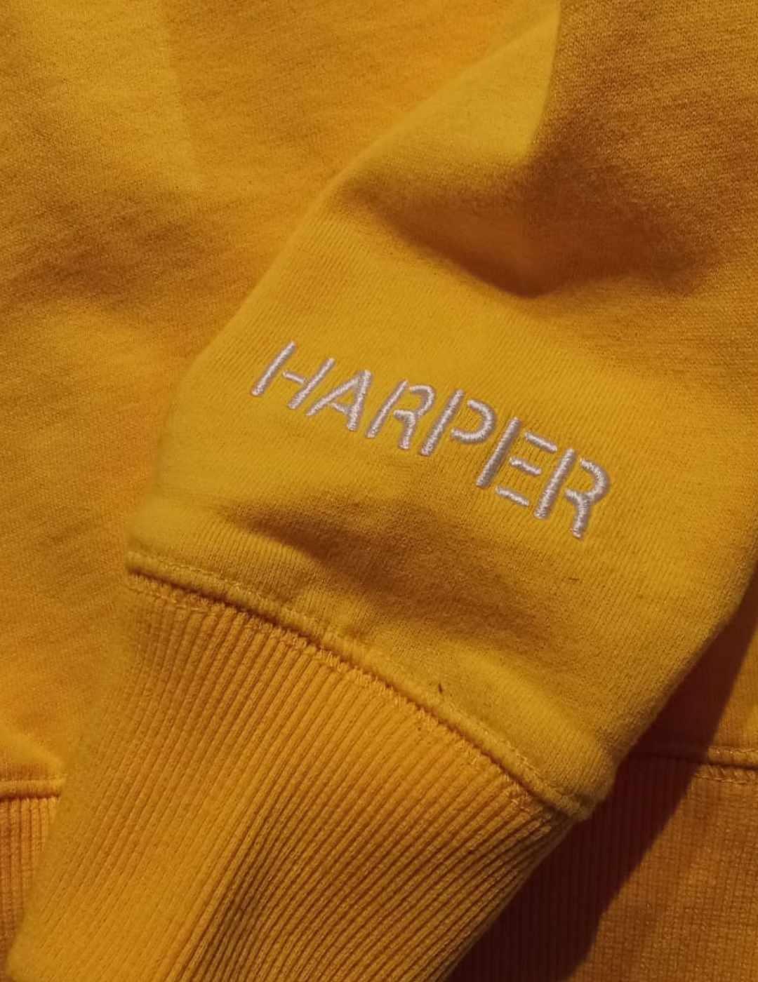 Sudadera Harper&Neyer Skull amarilla sin capucha para hombre