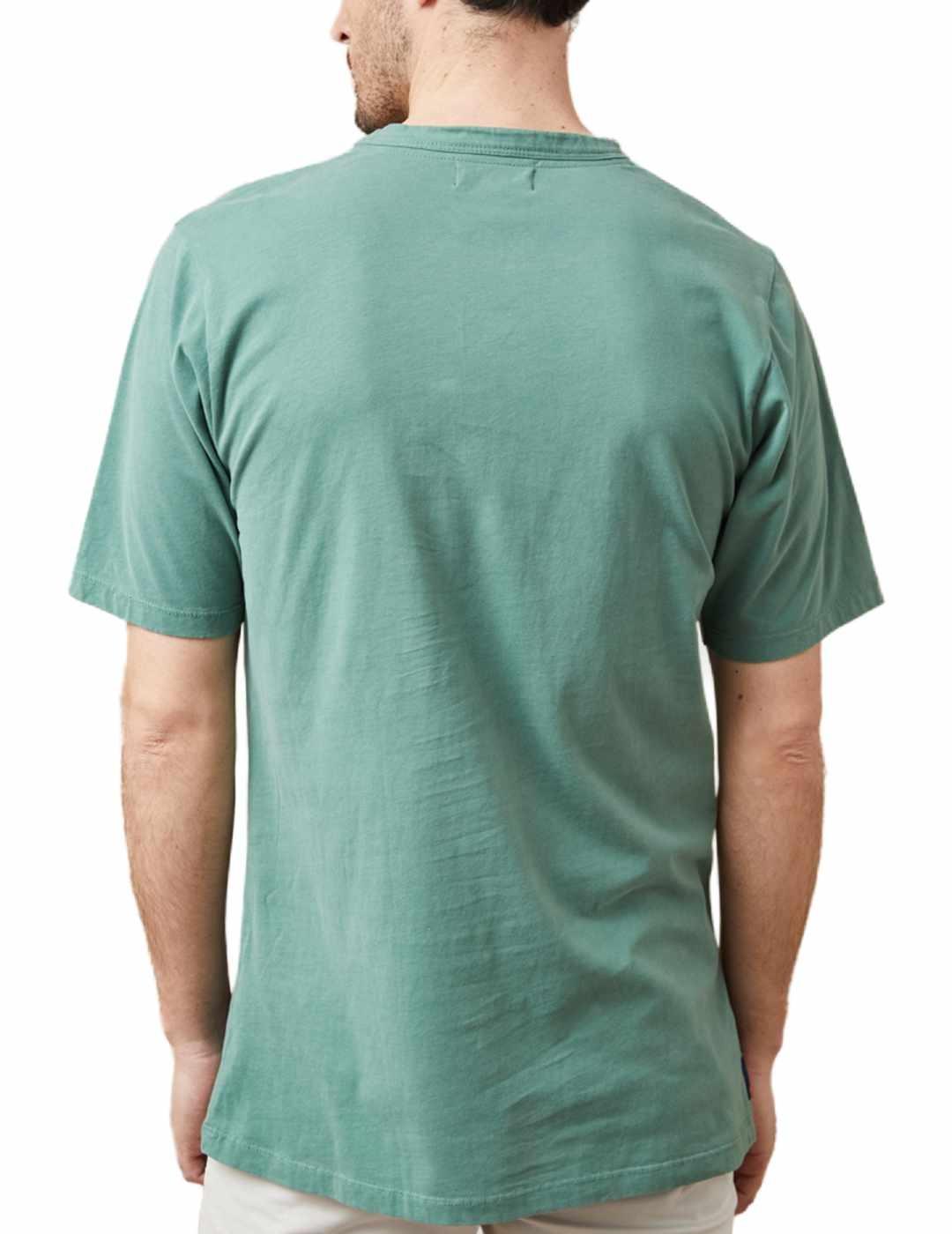 Camiseta Altonadock verde manga corta estampado para hombre