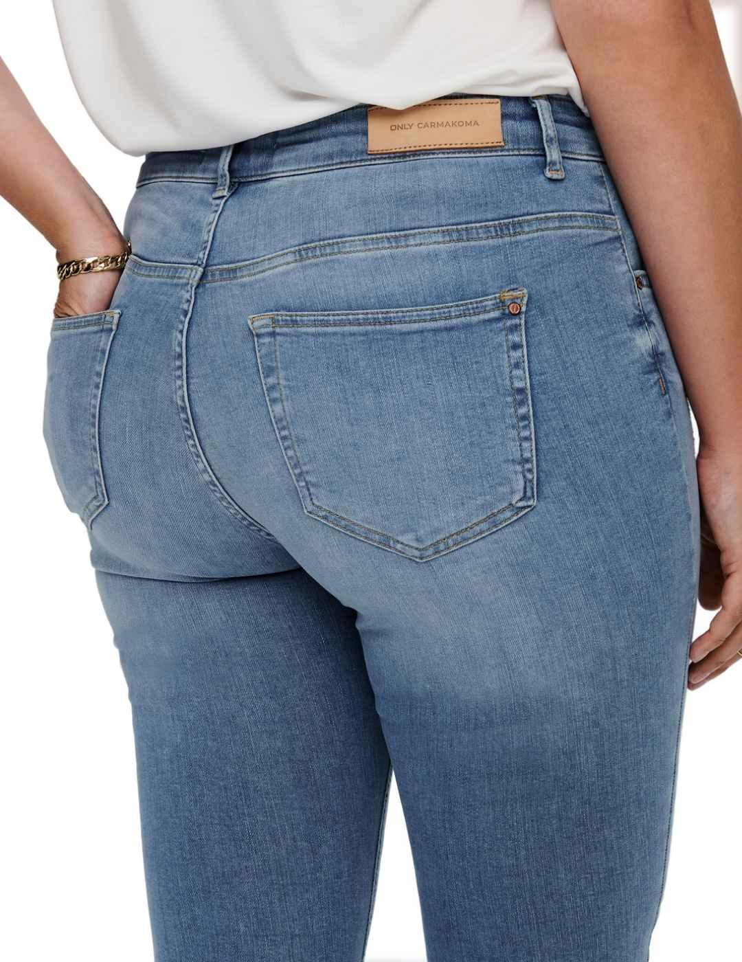 Pantalón vaquero Only Carmakoma Willy skinny azul para mujer