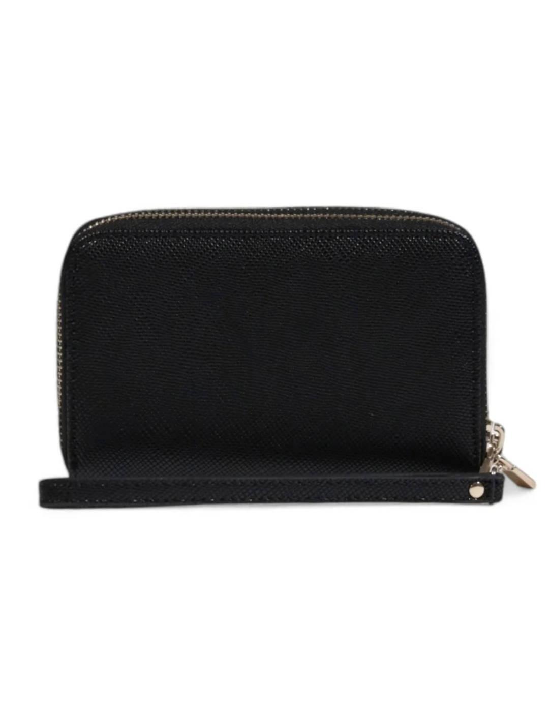 Cartera Guess Laurel doble cierre negro pequeña para mujer