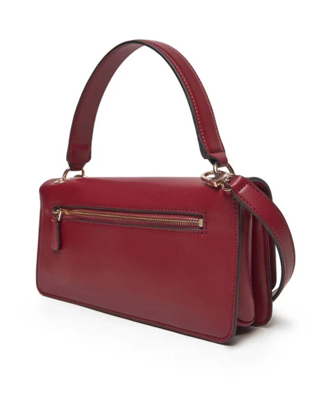 Bolso Guess Evaine flap rojo de hombro para mujer