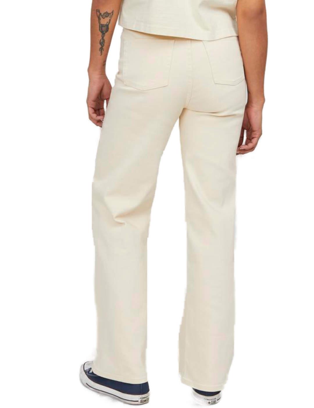 Pantalón vaquero JJXX Aja beige slim straight para mujer