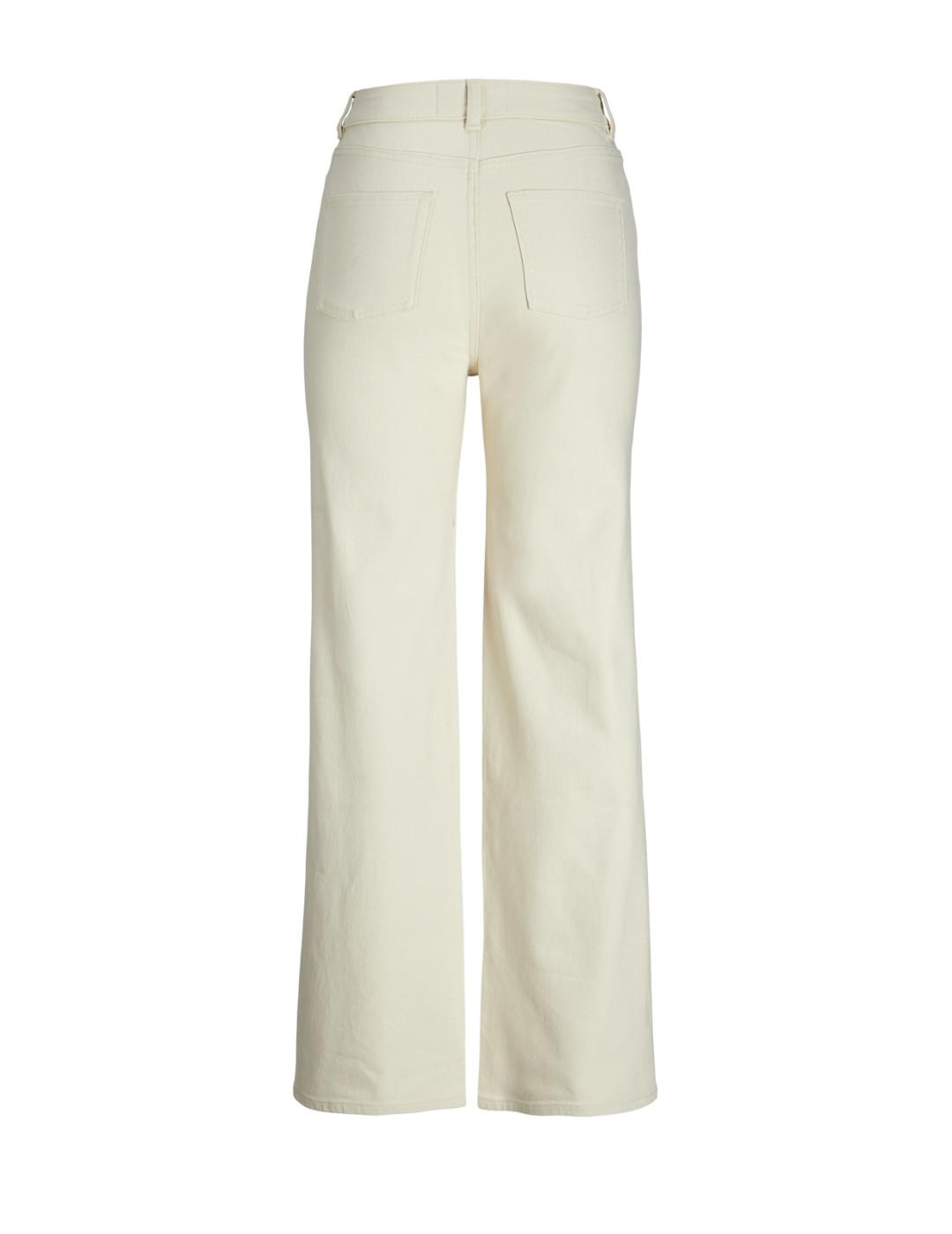 Pantalón vaquero JJXX Aja beige slim straight para mujer